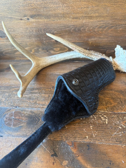 Black crocodile belly full 5” Deluxe holster. (1911)