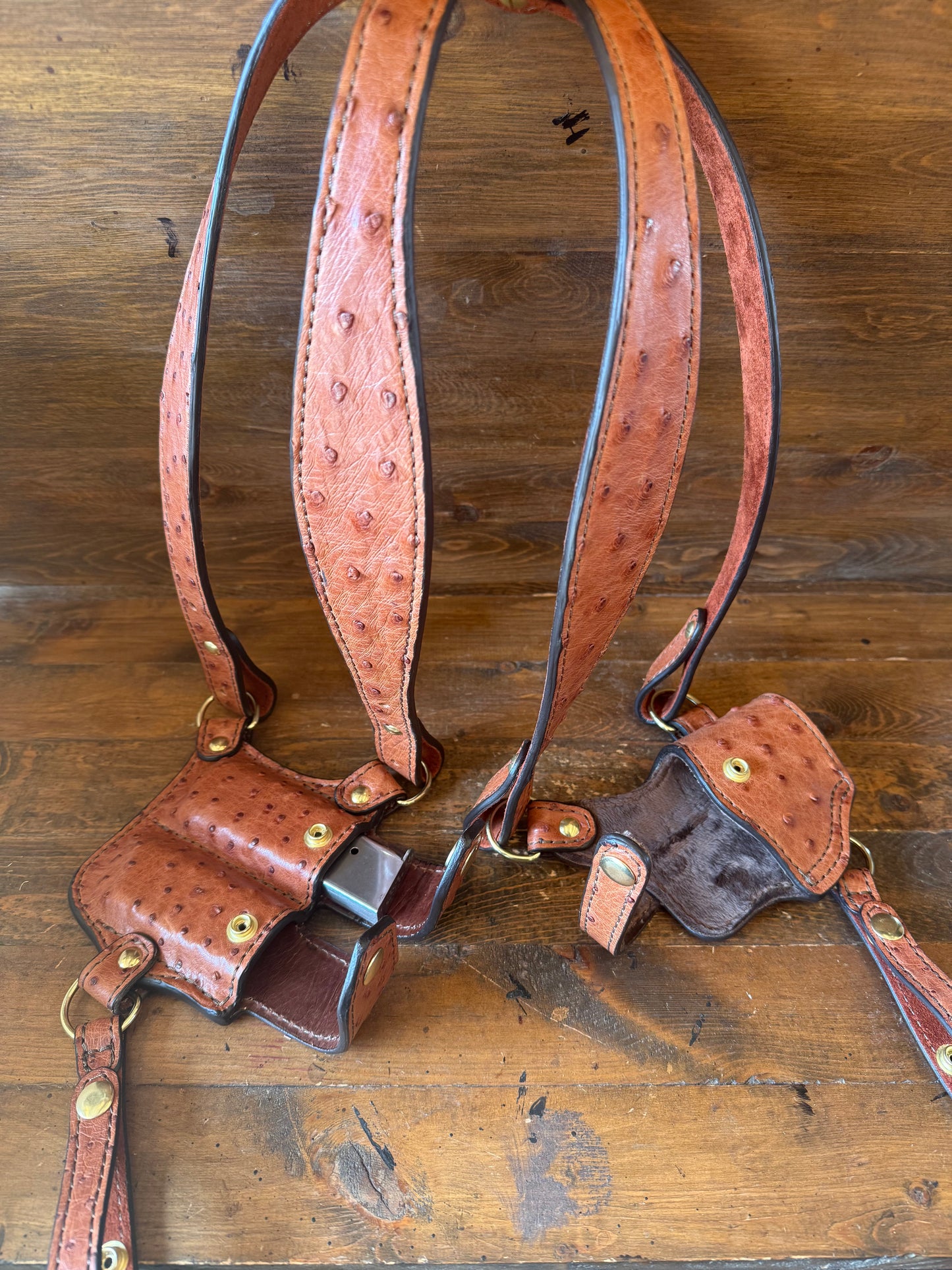 Gerbera Ostrich Skin Luxury Shoulder Holsters ( 1911 )