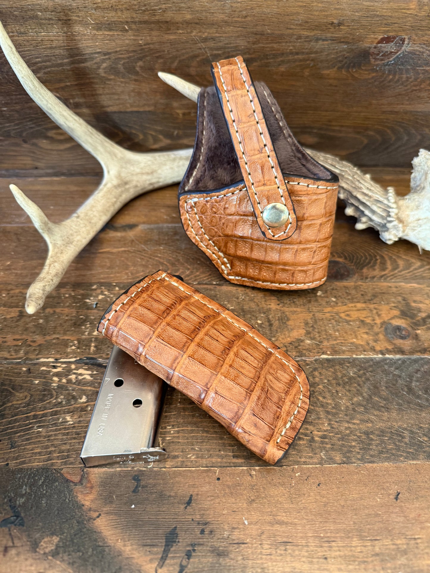 Honey crocodile compact luxury holster set ( 1911 )