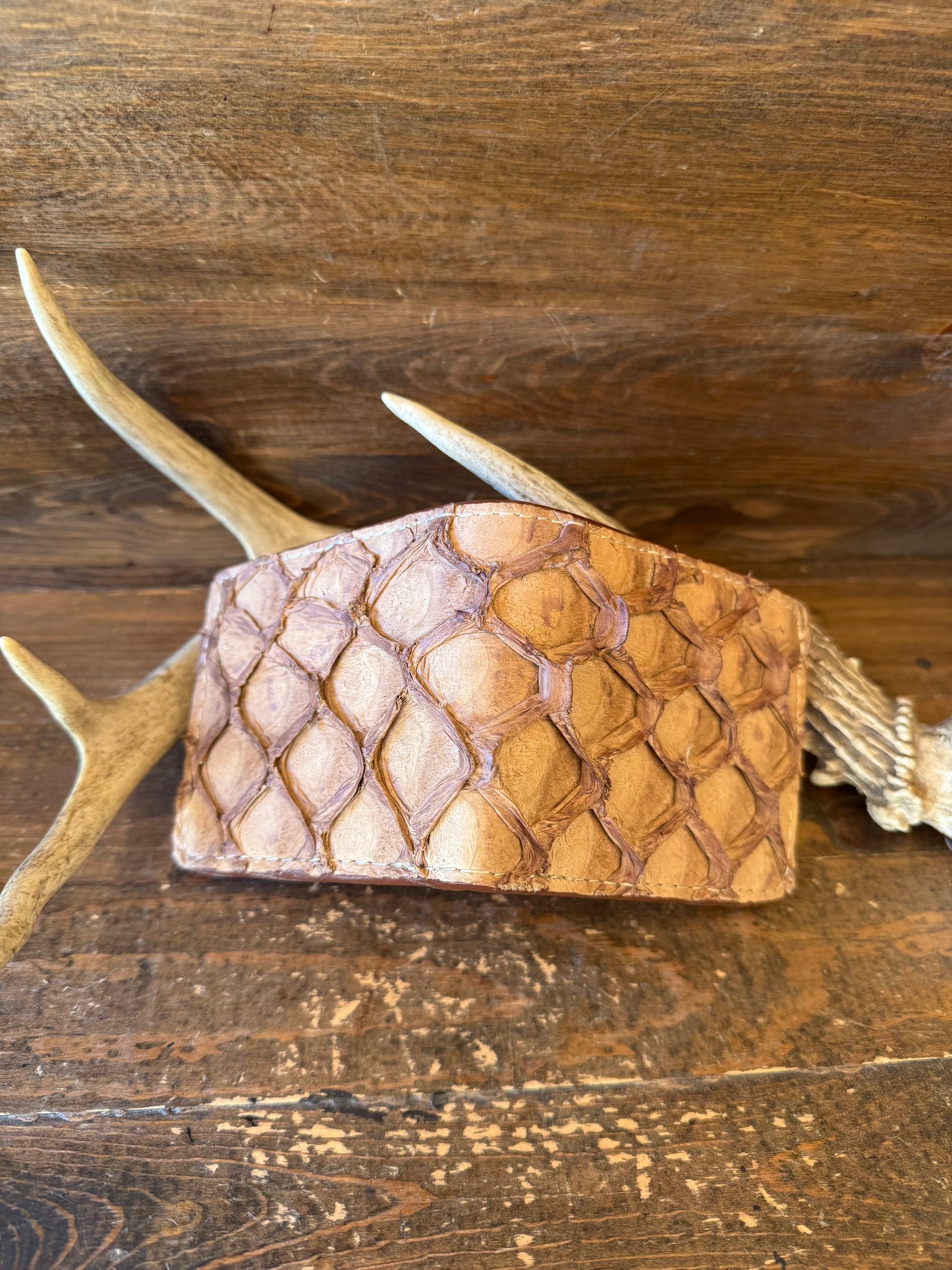 Rustic Pirarucu Fish Skin Luxury Wallet