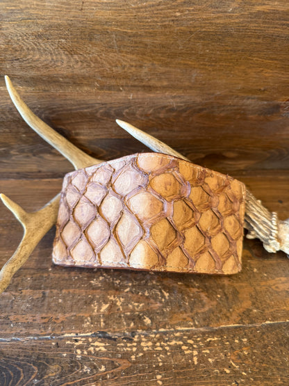 Rustic Pirarucu Fish Skin Luxury Wallet