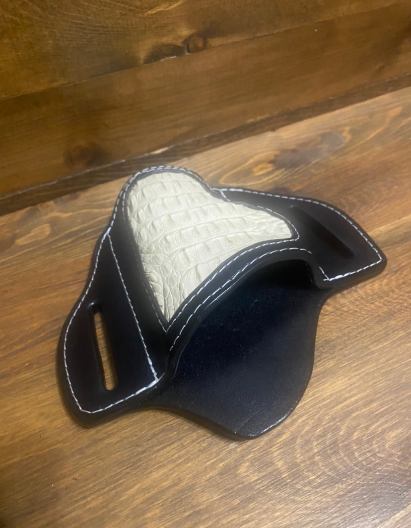 White and black crocodile holster ( Beretta )