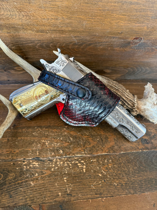 Black Cherry/Red Snake Skin Compact Holster ( 1911, High Power )