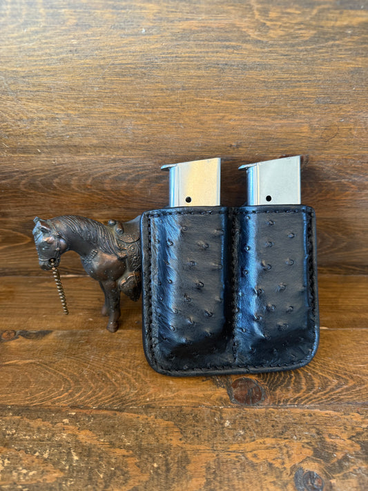Black Ostrich 2 magazine comopact holster (1911)