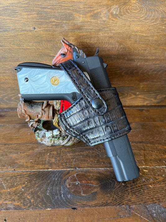 Black/Red crocodile skin compact holsters (1911)
