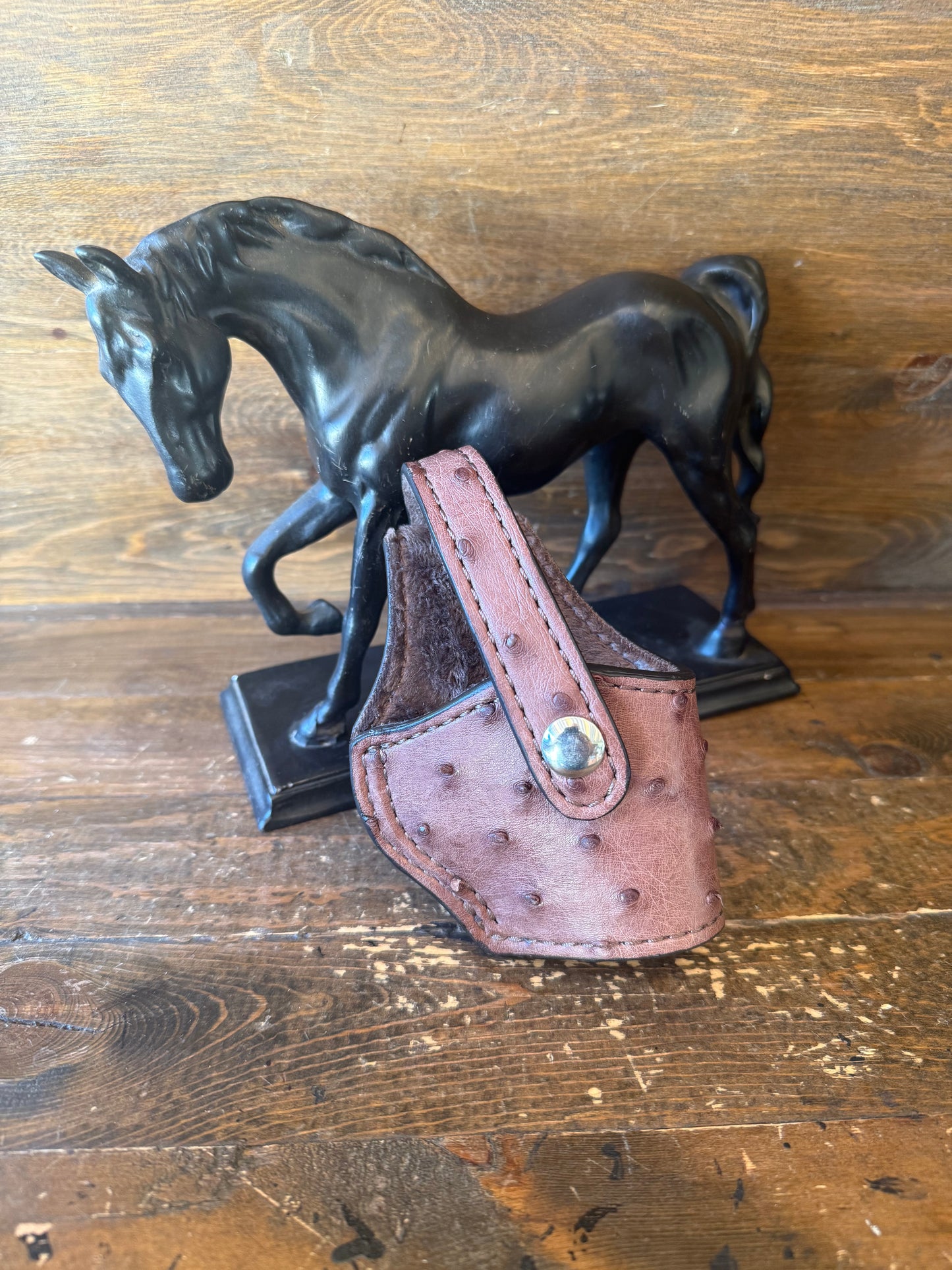 Mocha Brown Ostrich Skin Compact Holster ( 1911, High-Power )