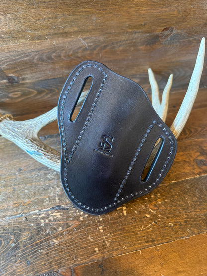 Black Big crocodile belly knife sheath