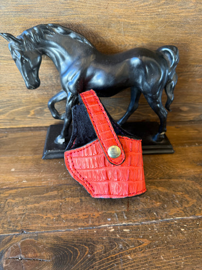 Red Crocodile tail skin  compact holster (1911)