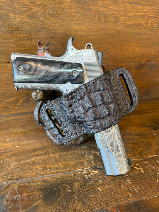 Dark Brown crocodile neck bikini holster ( 1911 )