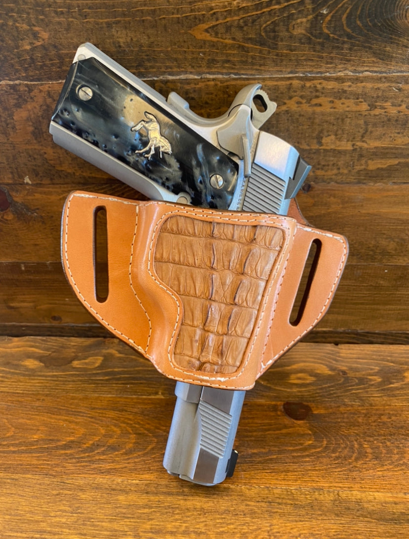 Crocodile tail brown holster (1911)