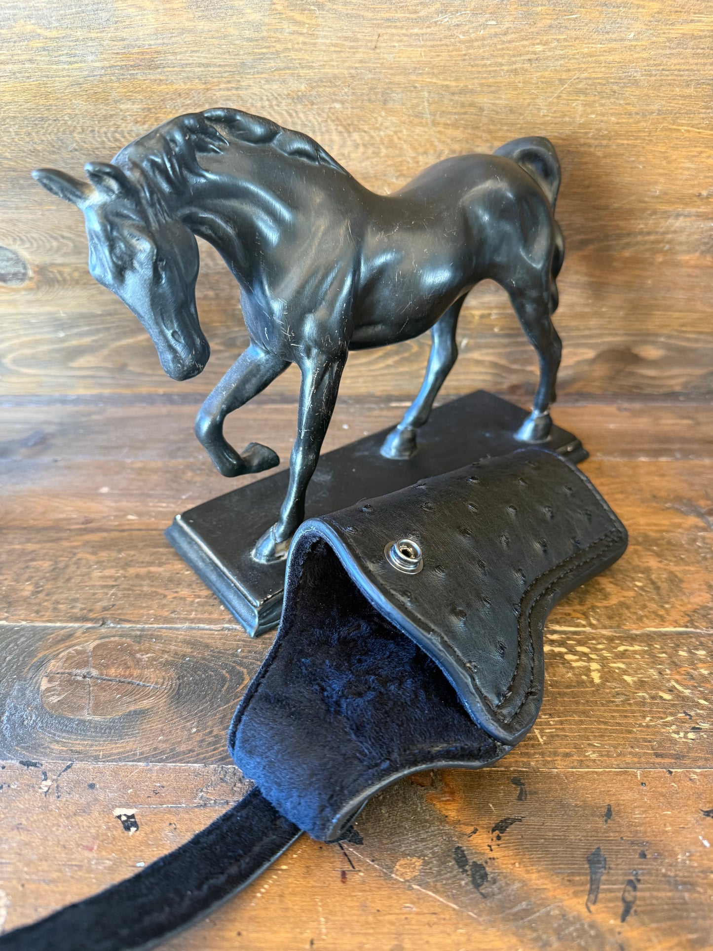 Black Ostrich Skin full size holster