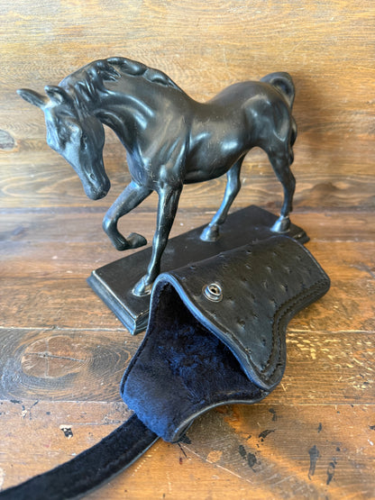 Black Ostrich Skin full size holster