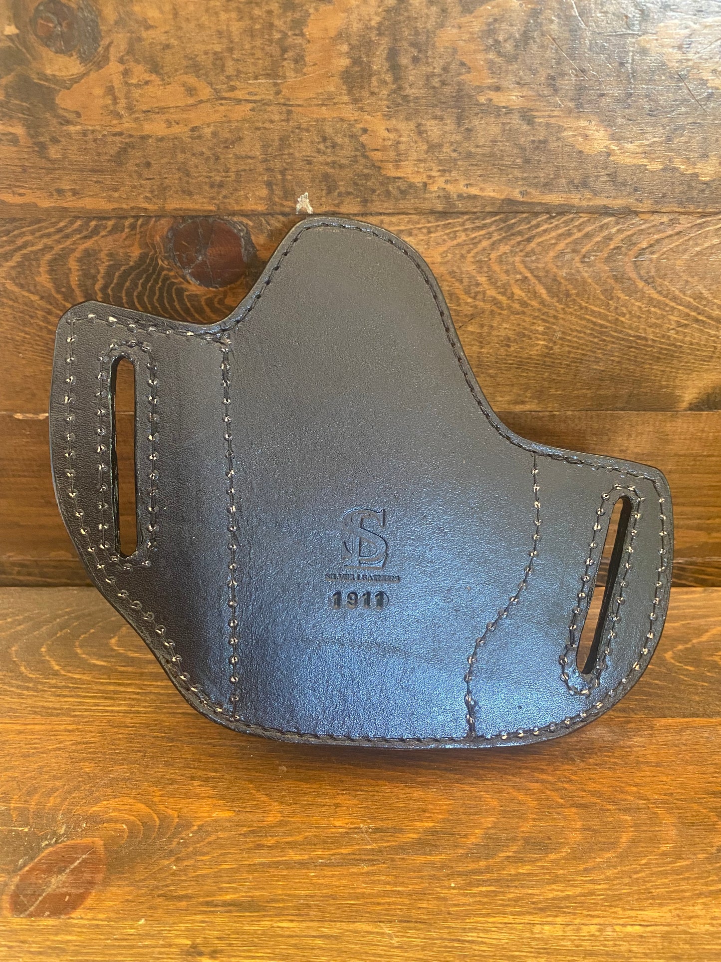 Gray/Black ostrich luxury holster (1911)