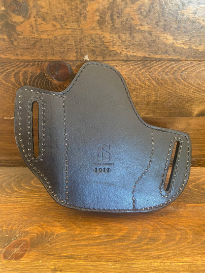 Gray/Black ostrich luxury holster (1911)