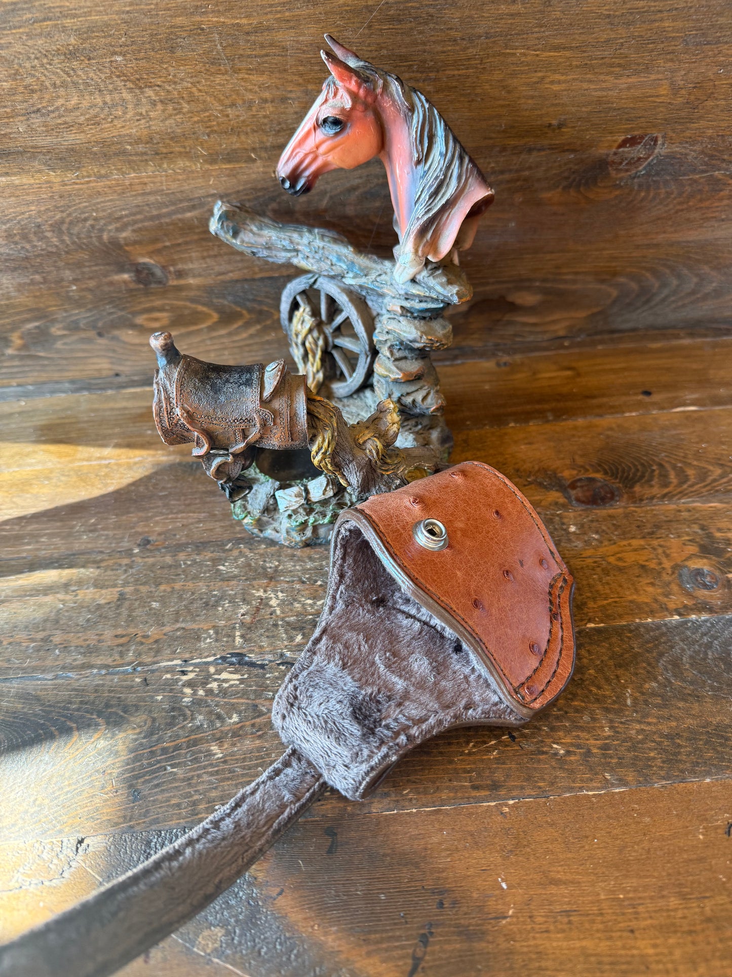 Gerbera/chrome ostrich skin compact holsters. (1911)