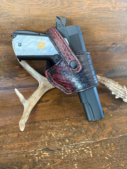 Black Cherry Snake Skin Compact Holster ( 1911, High Power )