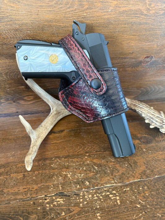 Black Cherry Snake Skin Compact Holster ( 1911, High Power )