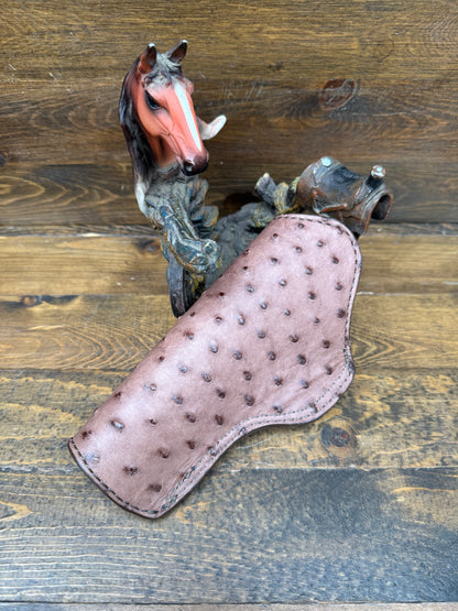 Rustic almond ostrich skin IWB holster (1911)