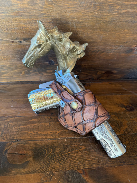 Brown Pirarucu fish compact holsters (1911)