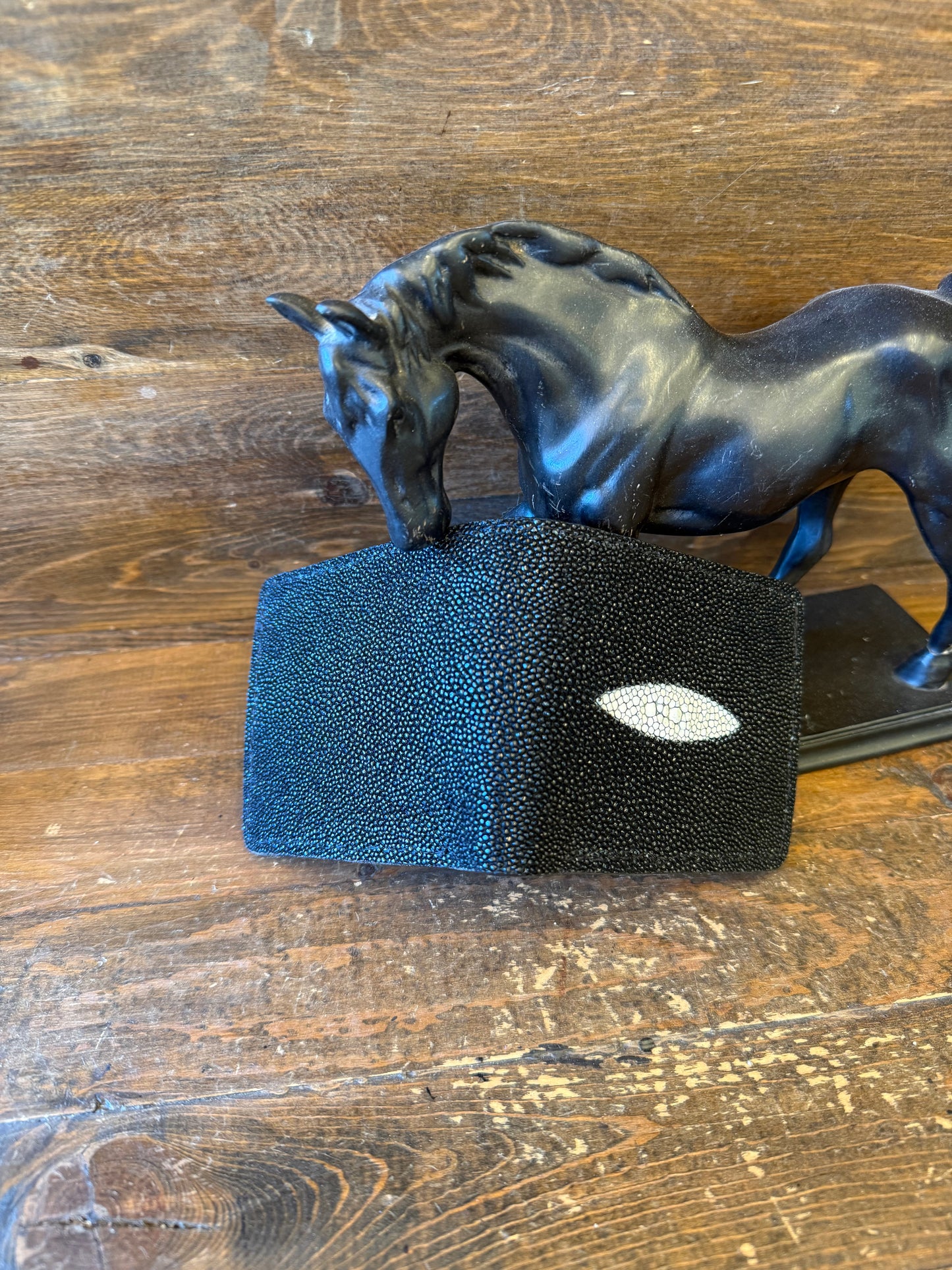 Black diamond  stingray skin wallet