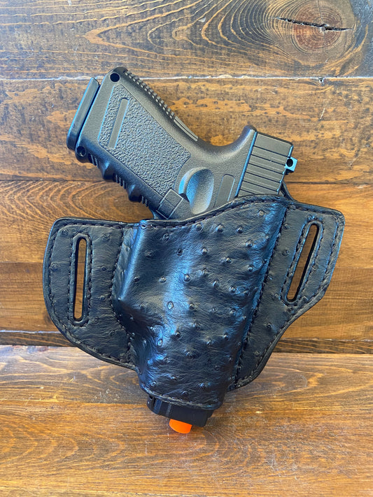 Black ostrich holster. ( Glock )