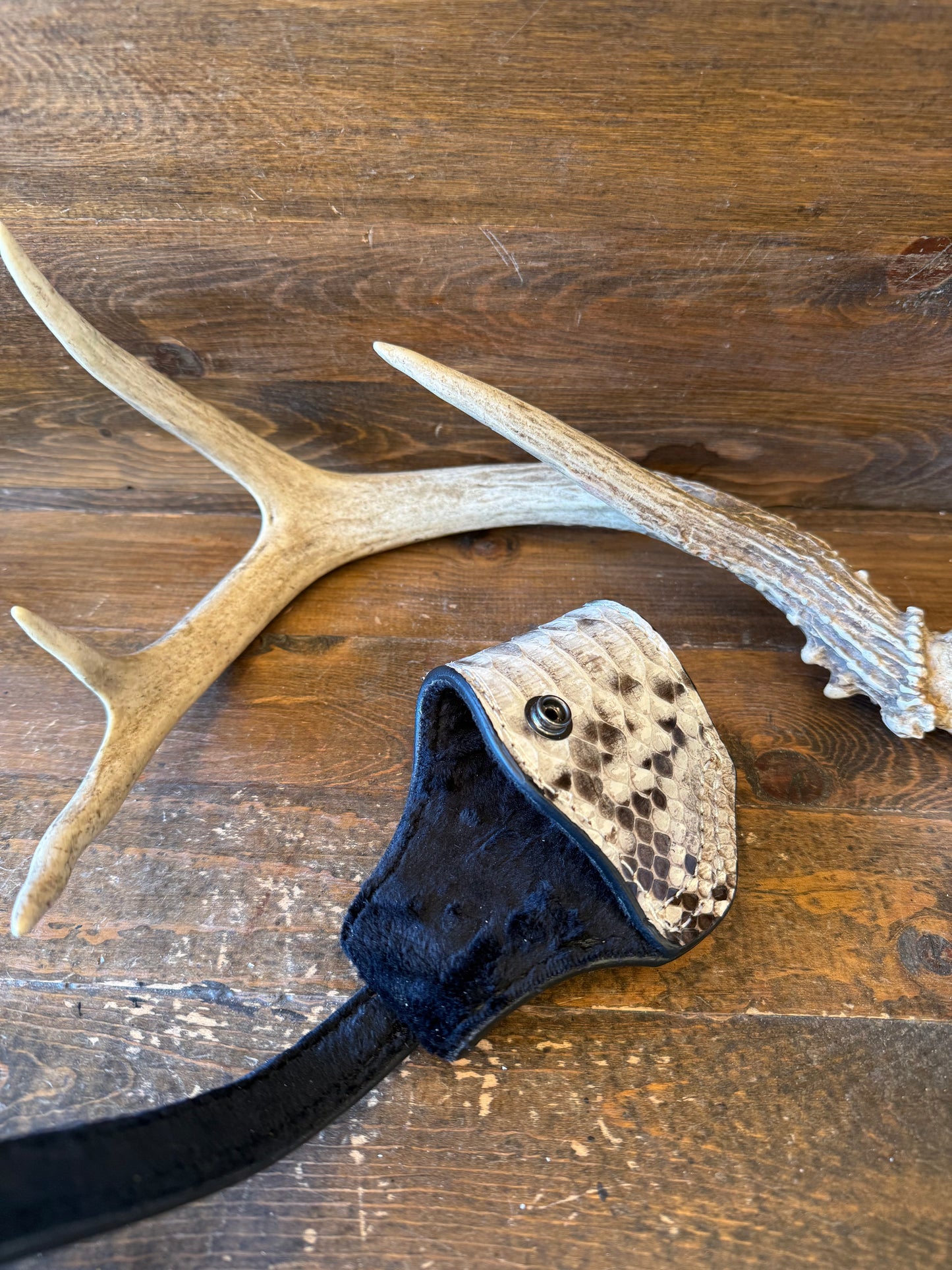 Natural/Black snake skin compact holster (1911) (High-Power)