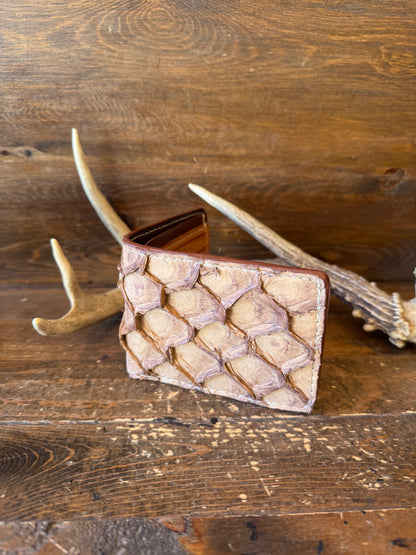 Rustic Pirarucu Fish Skin Luxury Wallet