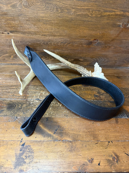 Black/black ostrich skin rifle sling