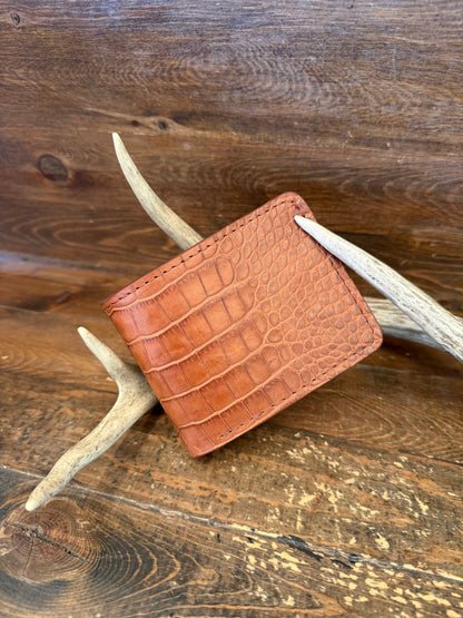 Light Conac Alligator Belly Luxury Wallet
