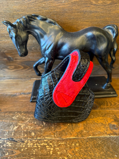 Black/red crocodile belly compact holster ( Glock , 5.7 )