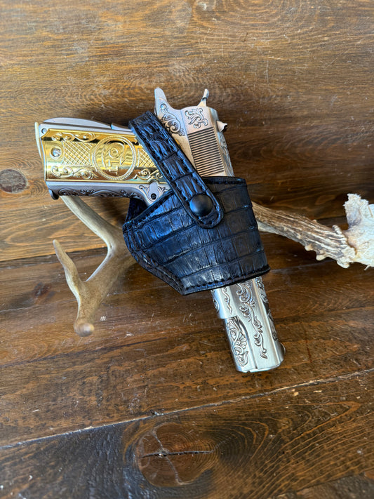 Black Crocodile belly compact holster (1911)