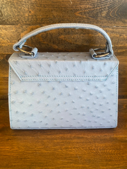 Baby Blue Ostrich handbag