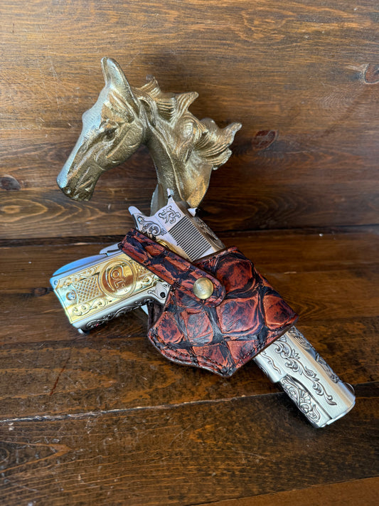 Conac/Bronze Pirarucu skin compact holster (1911)