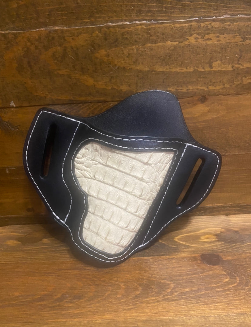 White and black crocodile holster ( Beretta )