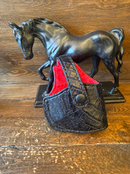 Black/red crocodile belly compact holster ( Glock , 5.7 )