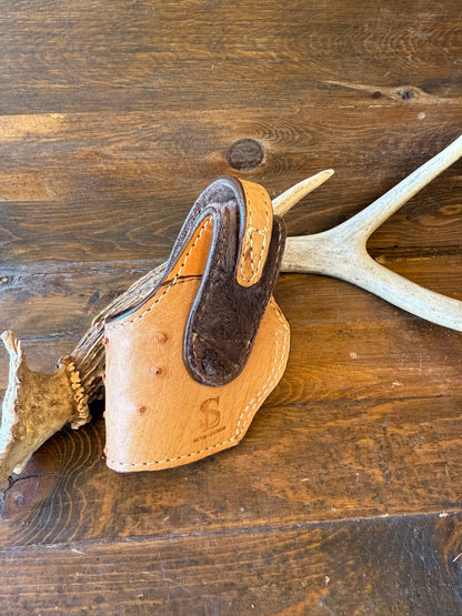 Honey/Gold ostrich skin compact holster (1911)