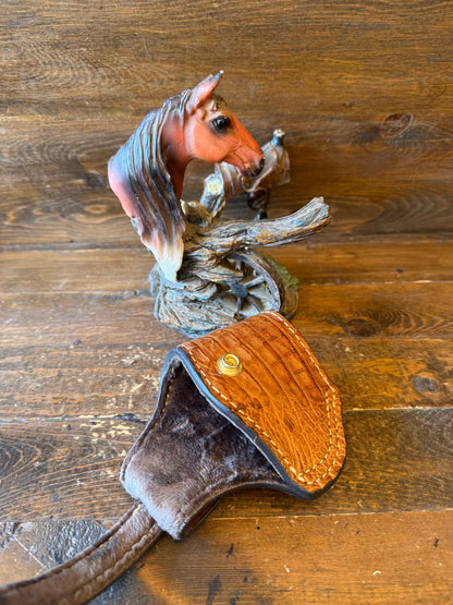 Honey/Gold crocodile skin compact holster ( Beretta )