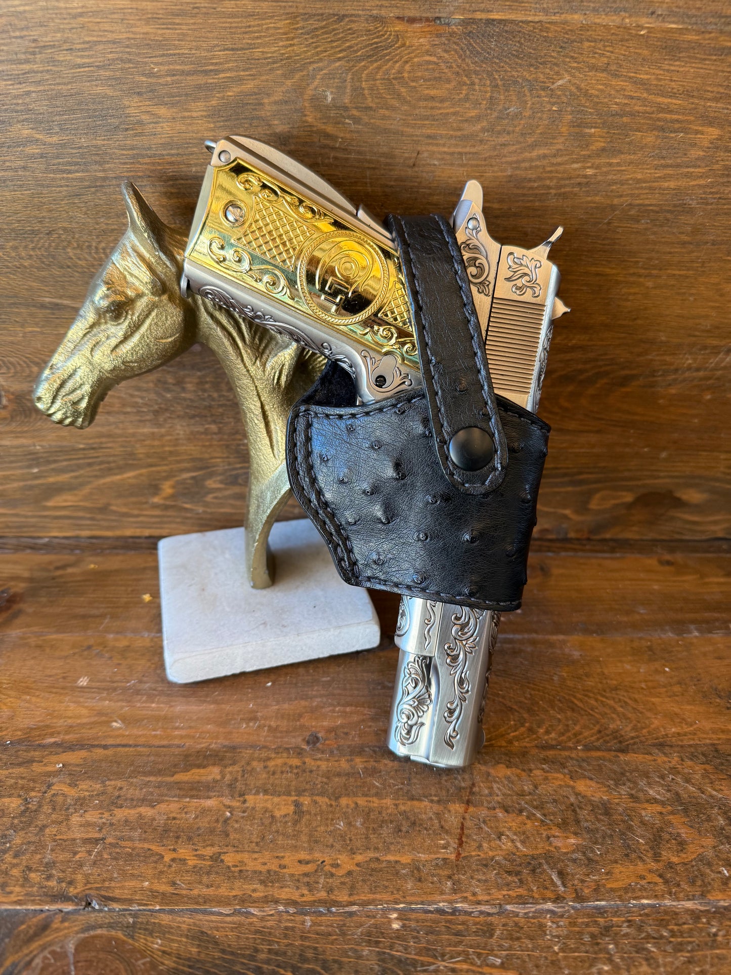 Black ostrich skin compact holster (1911)