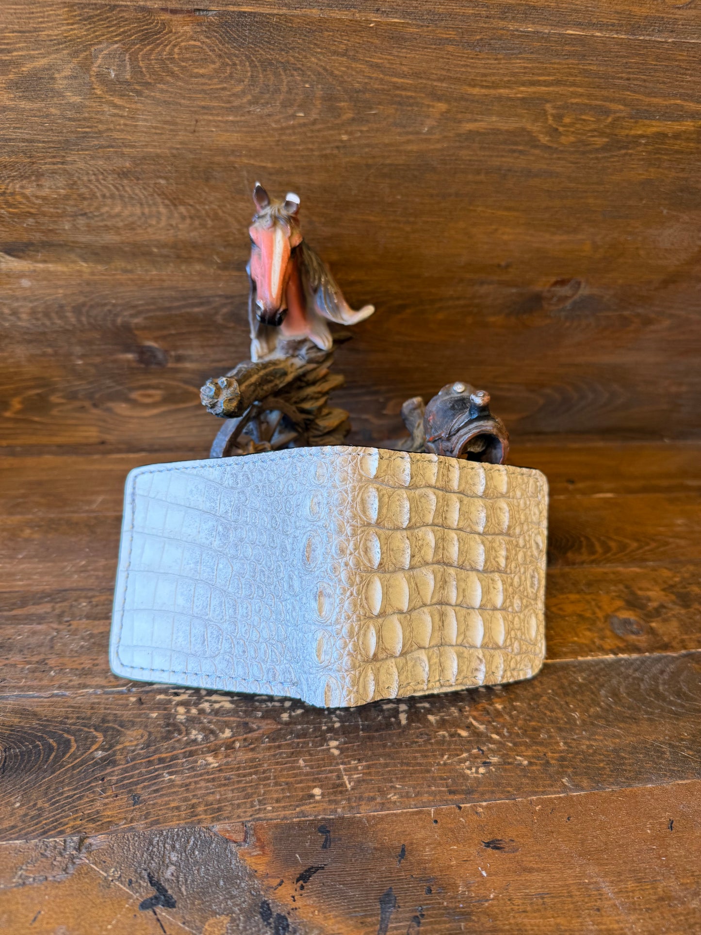 White Himalayan Crocodile skin wallet