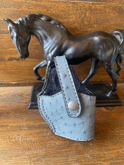 Gray ostrich compact holster (1911)