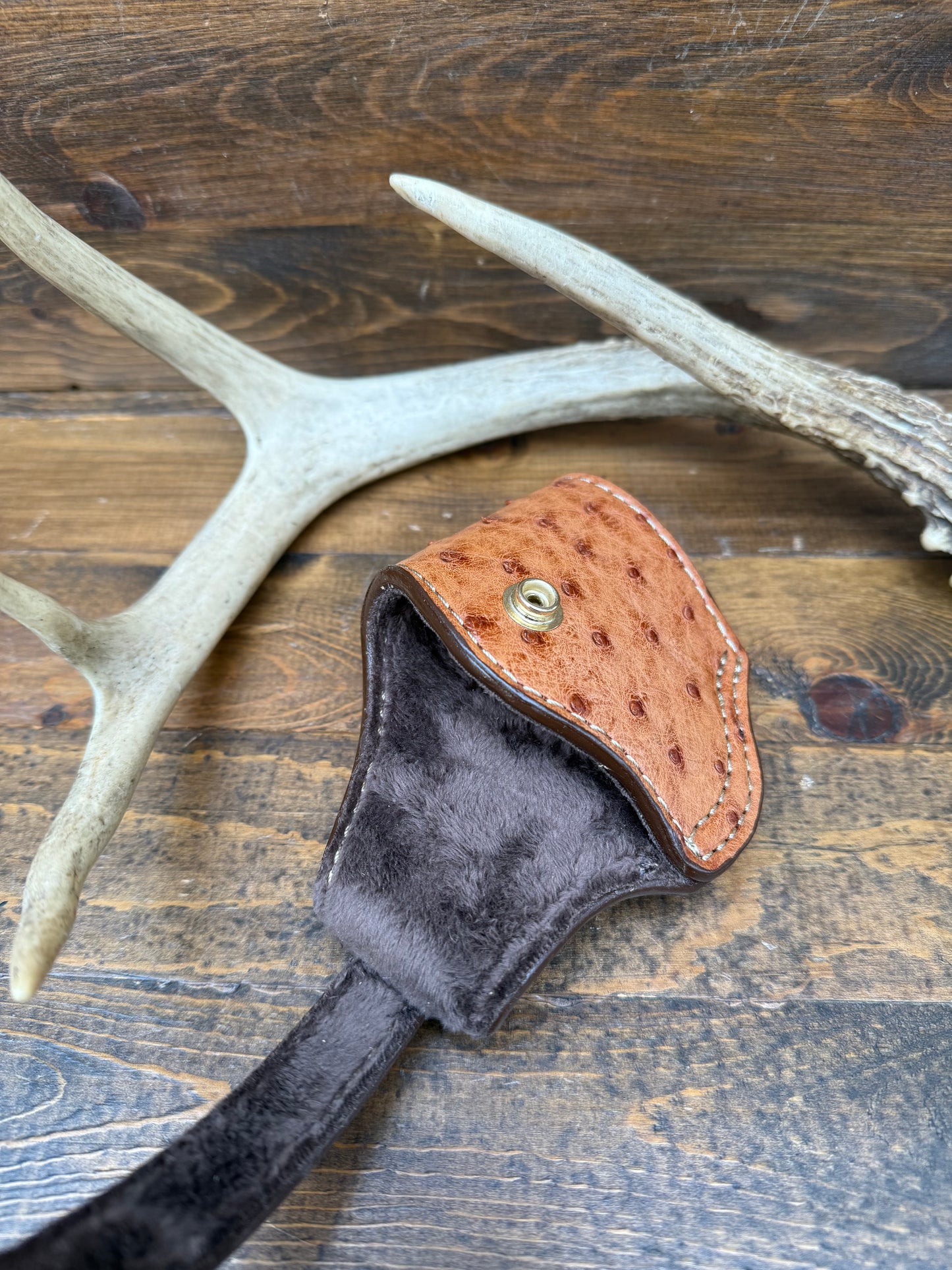 Rustic conac/Gold ostrich compact holster (1911)