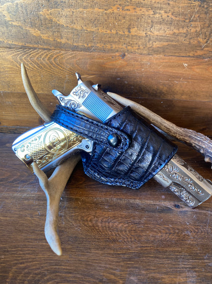 Black Crocodile belly compact holster (1911)