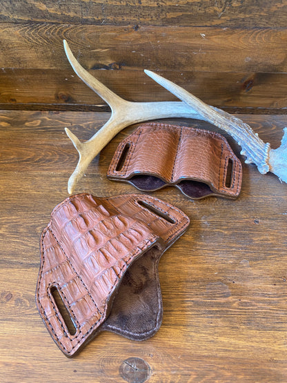 Coñac crocodile skin holsters set (1911)