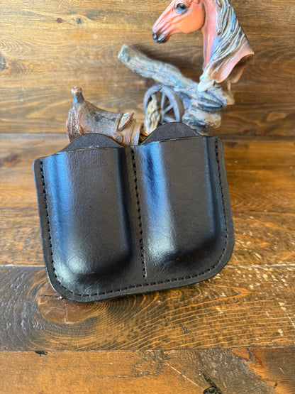 2 Black magazine veg tan leather holster ( 1911 )