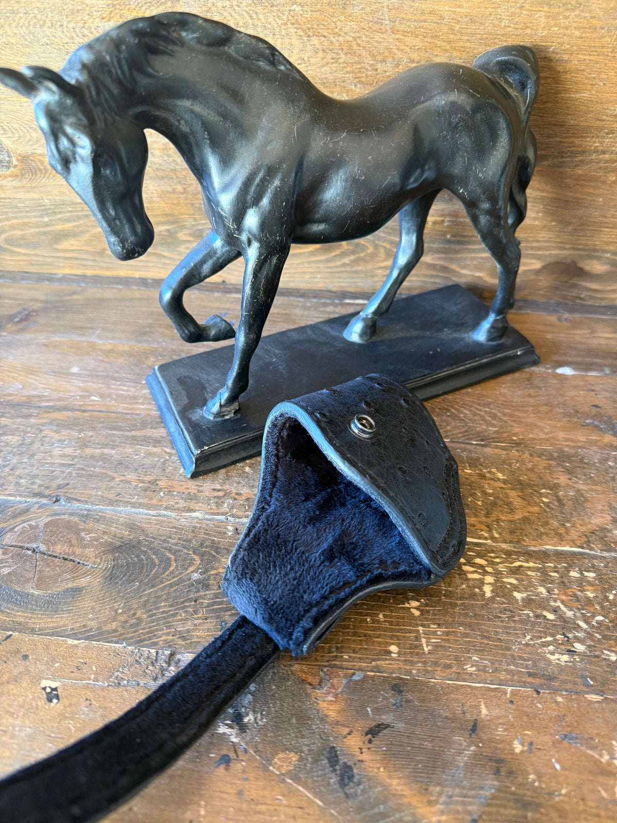 Black Navy Ostrich skin compact holster ( 1911, High Power )