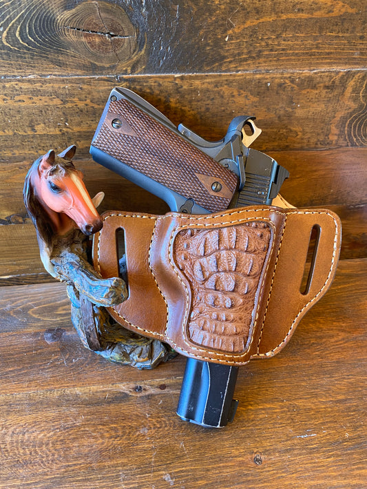 Brown crocodile neck holster (1911)