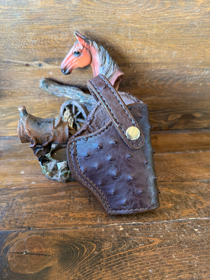 Brown ostrich skin medium holster (1911)