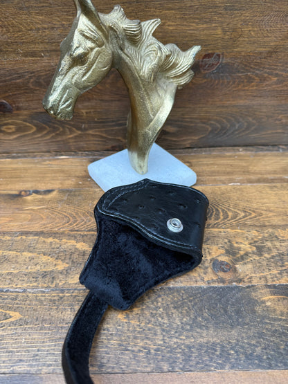 Black/chrome Ostrich skin compact holster. (1911) Left