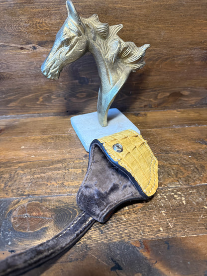 Butter crocodile tail skin compact holster (1911) ( High-Power )