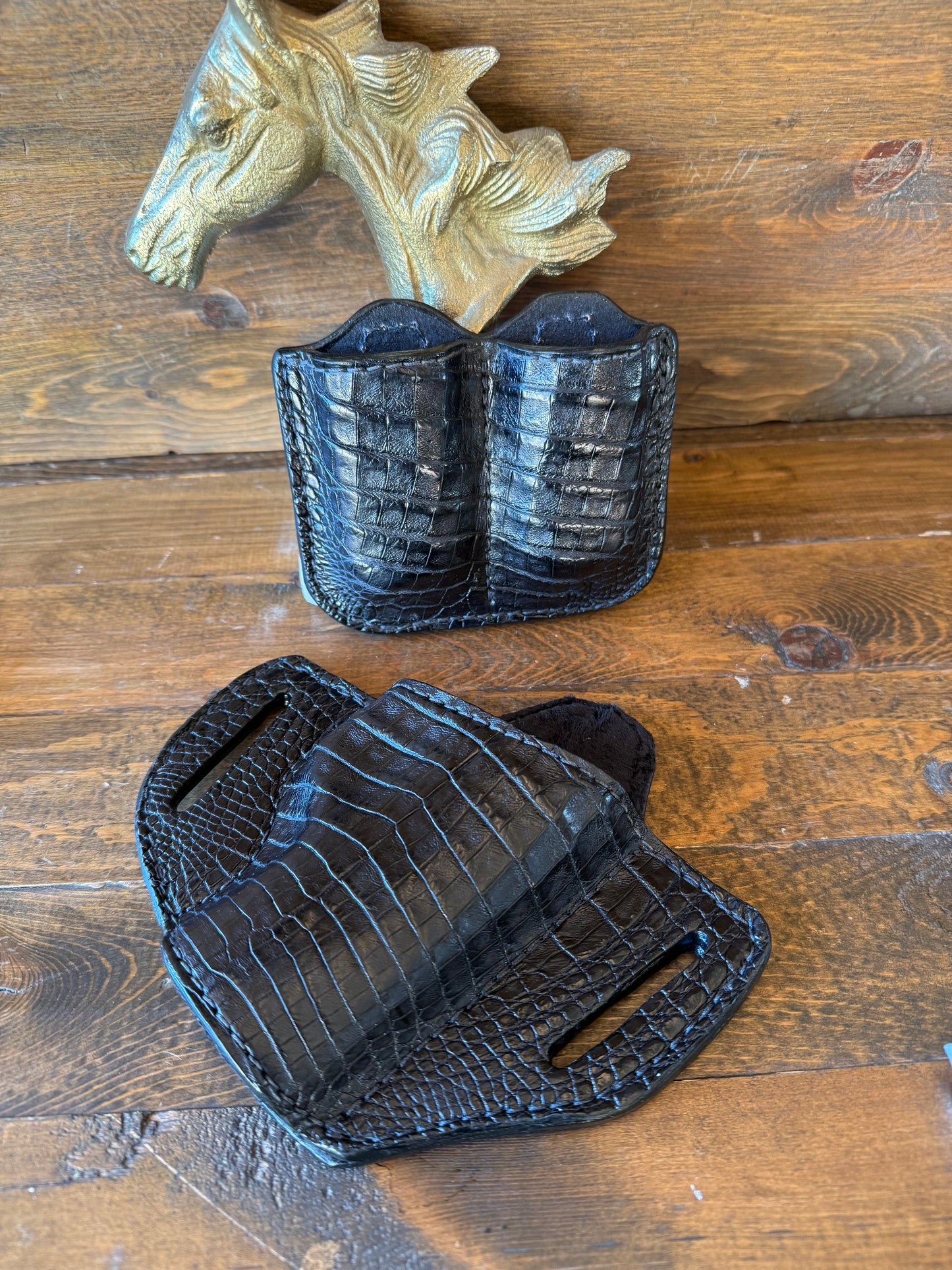 Black crocodile Belly holster/2 magz set (1911)